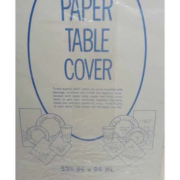 Vintage Santa Mrs Claus Paper Tablecloth Christmas 54"x88" Retro Holiday Kitsch - Picture 6 of 9